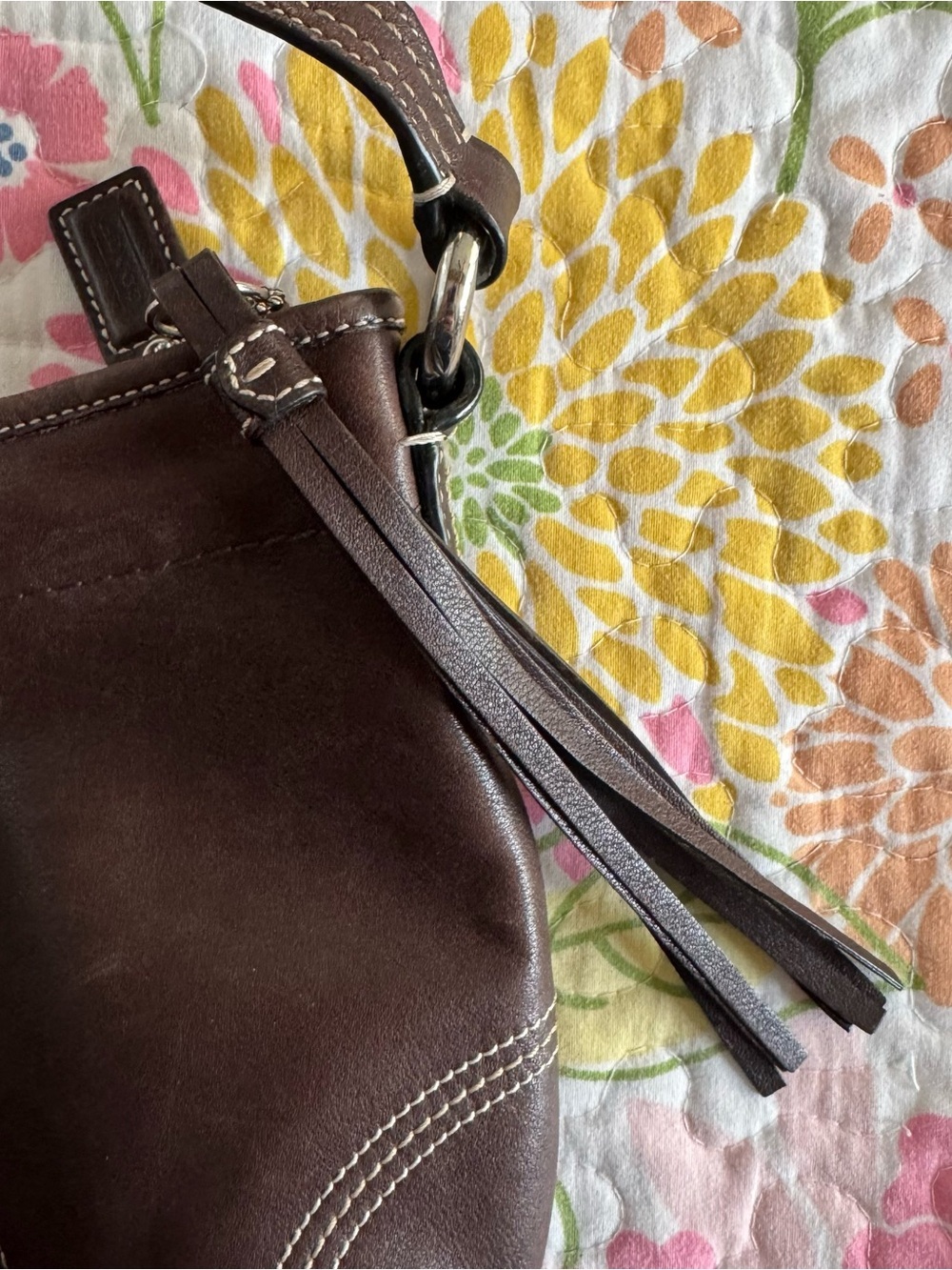 Coach brown leather crossbody vintage - Picture 2 of 7